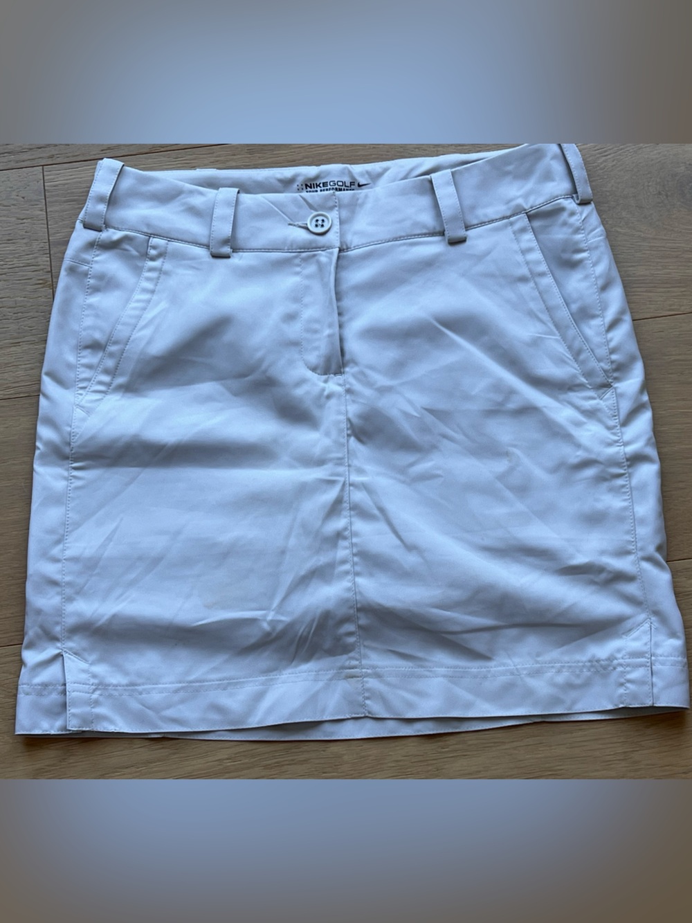 Nike Women’s Stone Khaki Texhnical Stretch Flat Front Golf Skort Skirt 4 Lk New